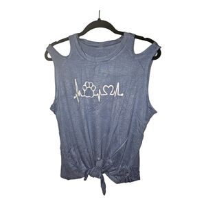 NWOT Women's Dog Heartbeat Tshirt Sleeveless